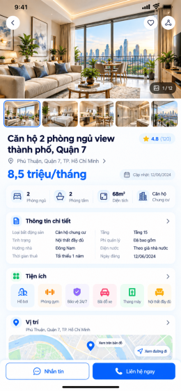 App cho thuê Nhà trọ / Văn phòng / Chung cư